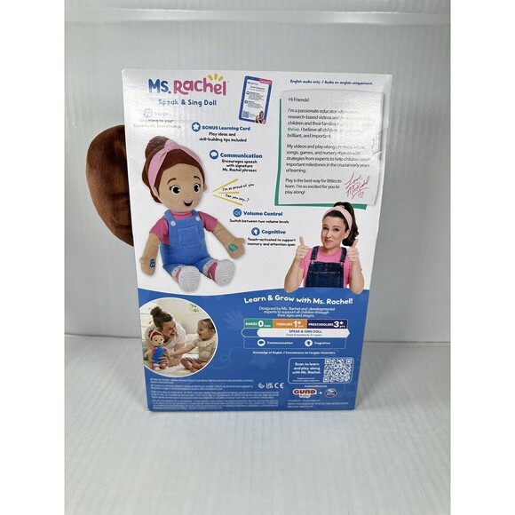 Ms. Rachel Official Speak & Sing Cuddle & Comfort Doll 16” Plush BRAND NEW - Picture 3 of 4
